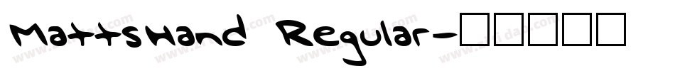 MattsHand Regular字体转换